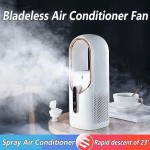 Desk Fan, Quiet Bladeless Fan USB Desktop Rechargeable Fan, Small Portable Table Fan With 3 Cooling Speeds, Touch Control Personal Fan For Bedroom, Office, Home, Outdoor
