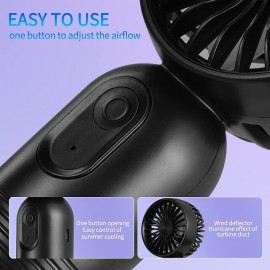 Portable Handheld Mini Fans, USB Rechargeable Personal Fan, Battery Operated Small Hand Held Fan with 3 Speeds for Travel/camping/Outdoor/Home/Office
