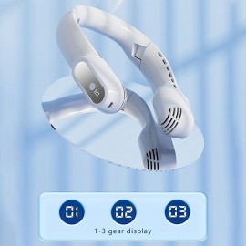 4000mAh Adjustable Hanging NeckFan Blowing Up and Down Poratble Rechargeable Fan Wireless Cooling Ventilador Home Equipment
