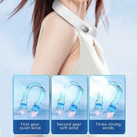 4000mAh Adjustable Hanging NeckFan Blowing Up and Down Poratble Rechargeable Fan Wireless Cooling Ventilador Home Equipment
