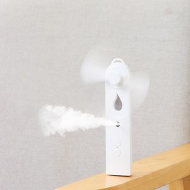 Portable 2 In 1 Mini Fan Humidifier USB Rechargeable Handheld Fan Water Spray Mist Fan Face Steamer Air Conditioner for Outdoor
