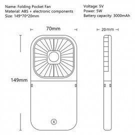 Hanging Neck Fans Mini Portable Folding USB Small Fan  Mute Portable Handheld Desktop Multi Function Charge Fan
