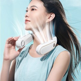 Neck Fan 360Cooling Airflow USB Rechargeable Bladeless Portable Neck Fan With 3 Speeds Adjustment Personal Fan For Outdoor Travel
