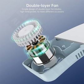 Halter Bladeless Neck Fan USB Charging Portable Hanging Small Neck Fan Mini Sports Fan
