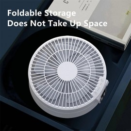 New Remote Control Wireless Circulating Air Cooling Fan with LED Light Folding Electric Wall-mounted Fan Desktop Fan USB
