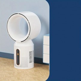 3000mAh Bladeless Tower Fan Floor Standing Fans 5-Speed Adjustable Desk Summer Cooling Fan Table Fans USB Rechargeable For Baby Mute Fan Cooler Air Conditioner
