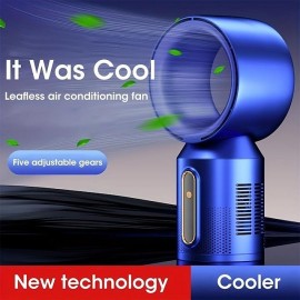 3000mAh Bladeless Tower Fan Floor Standing Fans 5-Speed Adjustable Desk Summer Cooling Fan Table Fans USB Rechargeable For Baby Mute Fan Cooler Air Conditioner
