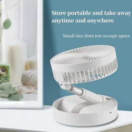USB Rechargeable Small Fan 8 Inch Folding Telescopic Portable Electric Fan Super Long Battery Life Outdoor Camping Desktop Fan
