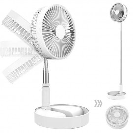 USB Rechargeable Small Fan 8 Inch Folding Telescopic Portable Electric Fan Super Long Battery Life Outdoor Camping Desktop Fan
