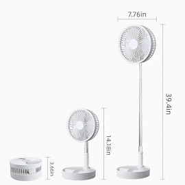 USB Rechargeable Small Fan 8 Inch Folding Telescopic Portable Electric Fan Super Long Battery Life Outdoor Camping Desktop Fan
