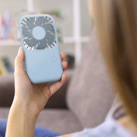 Mini Portable Pocket Fan Cool Air Hand Held Cooling Rechargeable Mini Air Cooler Mini Fans Outdoors Desktop Summer Use
