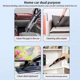 Wireless Car Vacuum Cleaner Wireless 6000Pa Handheld Mini Vaccum Cleaner for Car Home Desktop Cleaning Low Noise Cordless Portable Vacuum Cleaner
