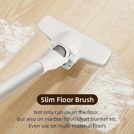 1pc Vacuum Cleaner Wireless Handheld High Power Stick-Vacuum Cleaner With Floor Brush,Lightweight Rechargeable Electric Brooms,Powerful Suction 4-in-1 Portable Bagless Mini Hand Vac For Car Home Sofa Pet Hair Hard Wood Floor Carpet Cleaning Supplies
