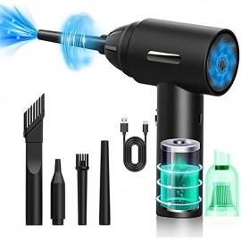 3 In 1 Compressed Air Duster 60000RPM Cordless Dust Blower 6000mAh Rechargeable 15000PA Vacuum Cleaner Electric Air Pump Portable For Computer Keyboard Sofa Home Car
