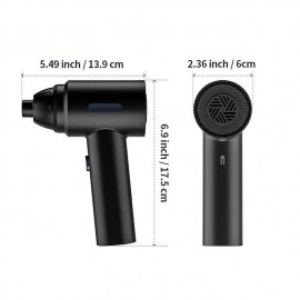 3 In 1 Compressed Air Duster 60000RPM Cordless Dust Blower 6000mAh Rechargeable 15000PA Vacuum Cleaner Electric Air Pump Portable For Computer Keyboard Sofa Home Car
