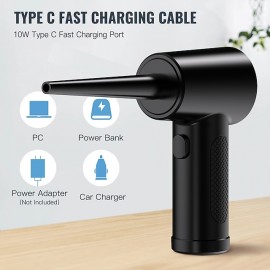 Wireless Air Blower 51000 RPM Dust Blowing Gun USB Compressed Air Duster Cleaning For Computer Laptop Keyboard Camera Cleaning
