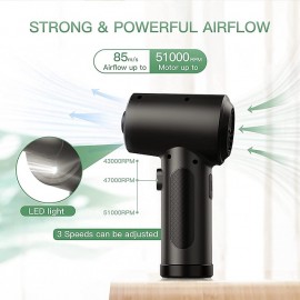 Wireless Air Blower 51000 RPM Dust Blowing Gun USB Compressed Air Duster Cleaning For Computer Laptop Keyboard Camera Cleaning
