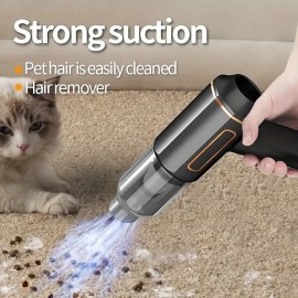Wireless Car-mounted Vacuum Cleaner Super Suction High-power Car Dual-use USB Charging Multi-functional Hand-held Blow-suction One Machine
