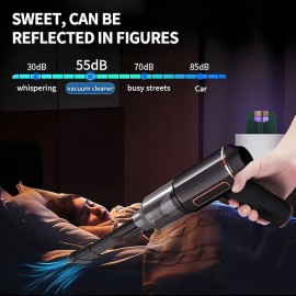 Wireless Car-mounted Vacuum Cleaner Super Suction High-power Car Dual-use USB Charging Multi-functional Hand-held Blow-suction One Machine
