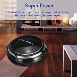 Black Automatic Rechargeable Smart Robot Vacuum Cleaner Suction Sweeping Robot
