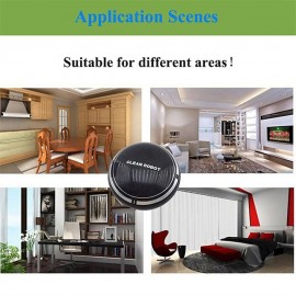 Black Automatic Rechargeable Smart Robot Vacuum Cleaner Suction Sweeping Robot

