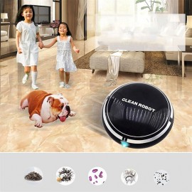 Black Automatic Rechargeable Smart Robot Vacuum Cleaner Suction Sweeping Robot
