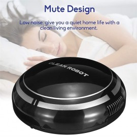 Black Automatic Rechargeable Smart Robot Vacuum Cleaner Suction Sweeping Robot

