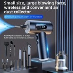 120000PA High Power Wireless Handheld Car Vacuum Cleaner with Digital Display and LED Lighting - Perfect for Cleaning Keyboard Computer Case and Desktop
