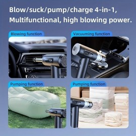 120000PA High Power Wireless Handheld Car Vacuum Cleaner with Digital Display and LED Lighting - Perfect for Cleaning Keyboard Computer Case and Desktop
