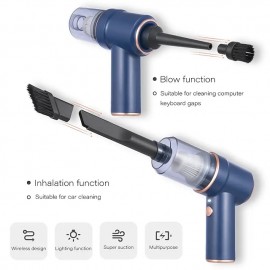Wireless Car Vacuum Cleaner High Power Air Blower Duster With Compressed Air & Charging for Home & Office
