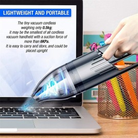 Portable Mini Wireless Car Vacuum Cleaner USB Home Vacuum Cleaner Handheld Dual Use 6000Pa 120W Cordless Auto Cleaner
