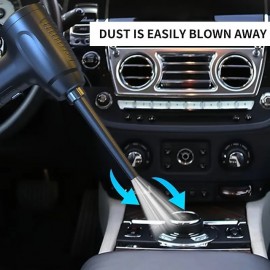 3 In 1 Cordless Vacuum Cleaner Compressed Air Duster Wireless Dust Blower Electric Air Pump Portable Rechargeable Air Cleaner Vacum For Computer Keyboard Sofa Car Home Office
