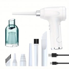 3 In 1 Cordless Vacuum Cleaner Compressed Air Duster Wireless Dust Blower Electric Air Pump Portable Rechargeable Air Cleaner Vacum For Computer Keyboard Sofa Car Home Office

