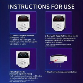 1pc Double Horn Enhanced Ultrasonic Insect Repellent - Effective Against Mosquitoes Mice Cockroaches Spiders & More
