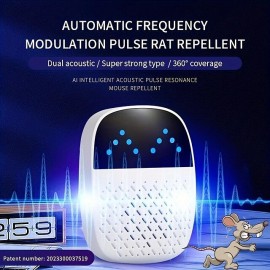 1pc Double Horn Enhanced Ultrasonic Insect Repellent - Effective Against Mosquitoes Mice Cockroaches Spiders & More
