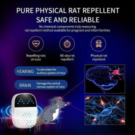 1pc Double Horn Enhanced Ultrasonic Insect Repellent - Effective Against Mosquitoes Mice Cockroaches Spiders & More
