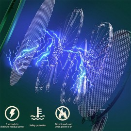 Foldable Electric Mosquito Swatter, Radiation-Free, Rechargeable Lithium Battery, Powerful Mosquito Killer Lamp, Four-in-One Mosquito Killer, Household Mosquito Killer Tool
