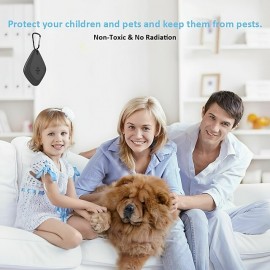 Portable Mosquito Repeller Ultrasonic Flea Tick Pest Anti-Mosquito with Hook Insect Pest Repeller for Pets and Dog Outdoor Garden with USB Recharge
