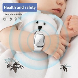 M2 Ultrasonic Mosquito Repellent Bracelet, Mosquito Repellent Bracelet Watch Function USB Rechargeable Anti Mosquito Wrist Bracelet For Indoor Outdoor Christmas Gifts
