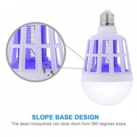 1PCS Electronic 2in1Mosquito Killer Lamp UV Led Bug Zapper Light Bulb Insect Trap Fly Killer
