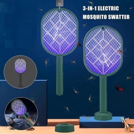 Electric Insect Racket  USB Rechargeable Summer Mosquito Swatter Kill Fly Bug Zapper Killer Trap
