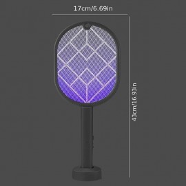 Electric Insect Racket  USB Rechargeable Summer Mosquito Swatter Kill Fly Bug Zapper Killer Trap
