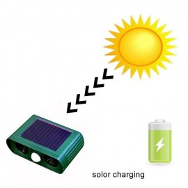 2pcs Outdoor Solar Ultrasonic Pest Repeller Animal Bird Cat Dog Repellent Lamp Outdoor Patio Garden Pest Deterrent
