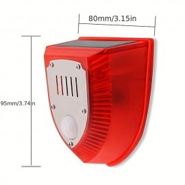 129db Sensor Warning Light 6LED Solar Alarm Security Alarm DC Charging Solar Alarm Red Light Motion For Farm
