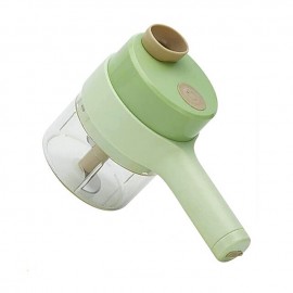 4 in 1 Portable Electric Vegetable Cutter Set,Gatling Vegetable Chopper Mini Wireless Food Processor,Garlic Chili Onion Celery Ginger Meat Garlic Chopper with Brush
