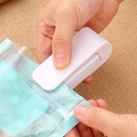 1pc Portable Bag Heat Sealer Plastic Package Storage Bag Snack Sealer Clip Mini Sealing Machine Handy Sticker Seal For Food Snack Gadgets Without Battery
