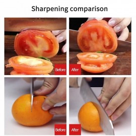 1pc Electric Knife Sharpener Stainless Steel Three-speed Power Adjustment USB Charging Knife Sharpener Kitchen Accessories
