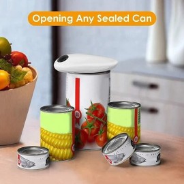 Professional Electric Tin Can Opener Electric Can Opener with Eight Characters Automatic One Touch Multi-function Wine Bottle Opener
