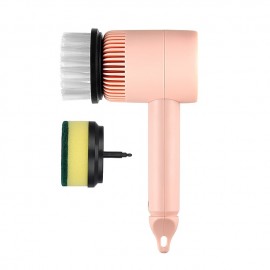 Electric Spin Scrubber Electric Cleaning Brush Cordless Power Scrubber with 2 Replaceable Brush Heads Handheld Kitchenware Brush Spinning Scrub Brush For Home Kitchen Pots Dishes

