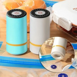 Vacuum Food Sealer with Reusable Sous Vide Bags Sealing Packing System USB Rechargeable Electric Vacuum Seal Machine for Various Food Preservation
